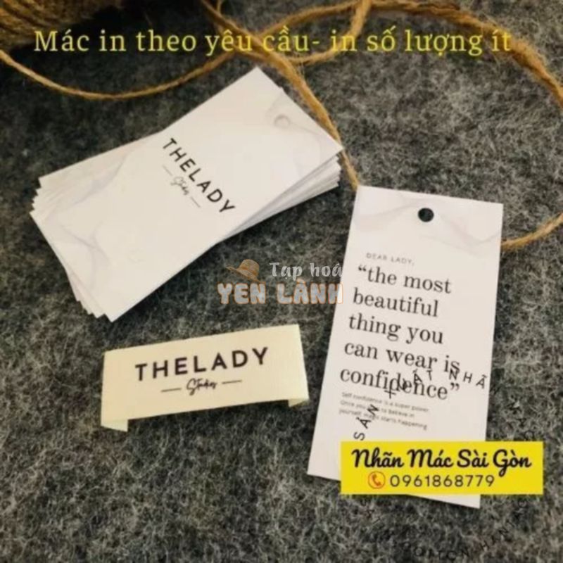 Thẻ bài, tag treo quần áo may mặc in theo yêu cầu, số lượng ít in rõ nét, dày đẹp. 100,200,300 pcs