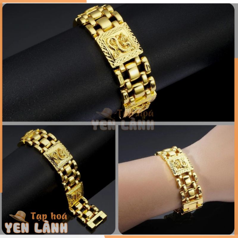 Lắc Tay Nam Mạ Vàng 18K Chạm Dragon Mẫu 02 10217.03 – Đi Chơi, Dự Tiệc Rất Ngầu – Bao Đổi Tra Trong Vòng 07 Ngày