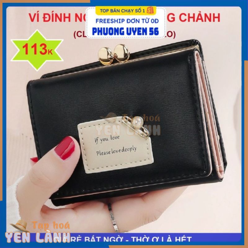 Ví Nữ Mini Cầm Tay Đẹp Hàng Hiệu Loại Mẫu Ngắn , Ví Da PU Cao Cấp Thiết Kế Dễ Thương Xinh Xắn Thời Trang Hàn Quốc