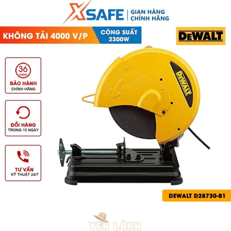 Máy cắt sắt bàn DEWALT D28730-B1 Máy cắt kim loại công suất 2300W, đường kính lưỡi cắt 355mm, tính năng kẹp khóa nhanh