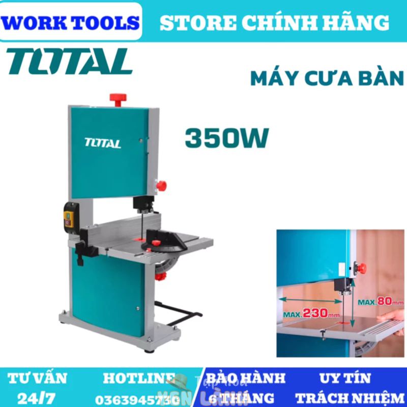 TOTAL Máy cưa bàn 350W TS730301 (Cam kết Chính Hãng 100%)