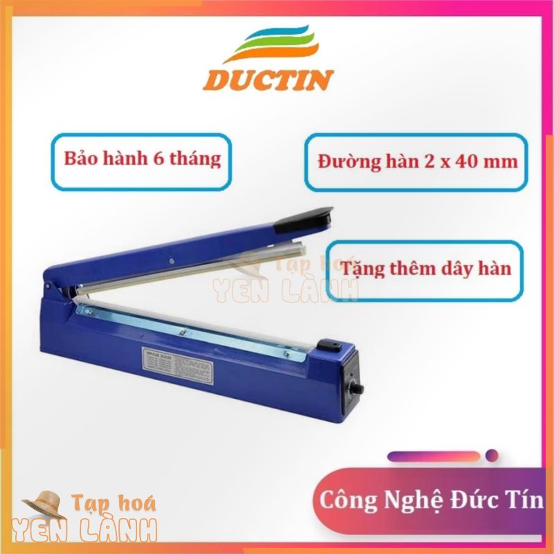 Máy hàn miệng túi dập tay để dán miệng túi bằng nhiệt bảo quản thực phẩm nhanh, không kén túi – CÔNG NGHỆ ĐỨC TÍN