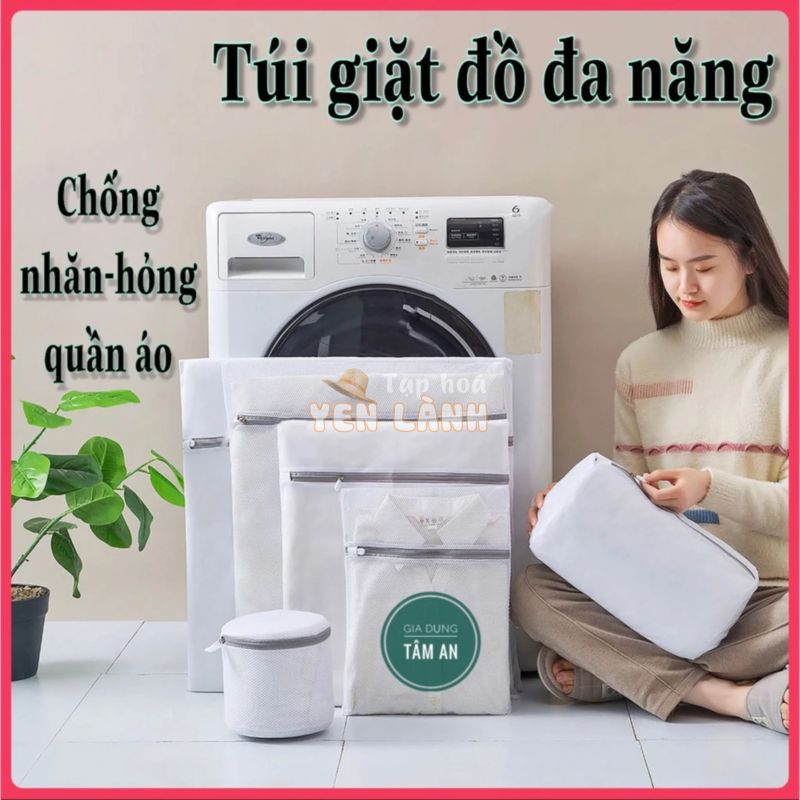 Túi giặt bảo vệ quần áo dạng lưới, chống nhăn, rách, bảo quản quần áo khi sử dụng máy giặt