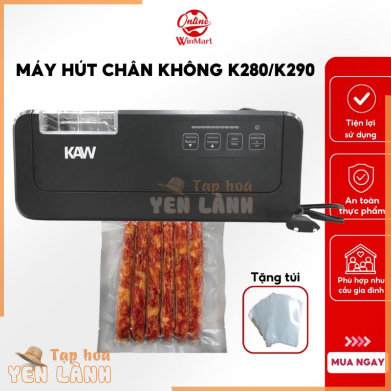 Máy hút chân không Bosingwa – KAW P290/P280 bảo quản thực phẩm,không kén túi, công suất lớn – Bảo hành 1 đổi 1