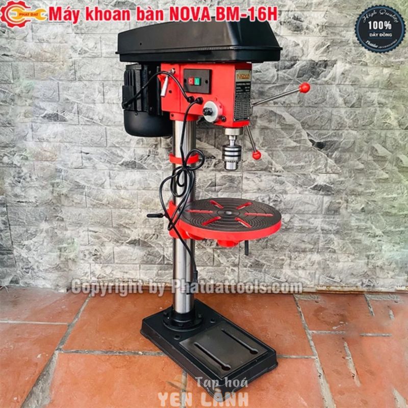 Máy khoan bàn NOVA BM-16H-Công suất 750W-Cao 1m2-Đầu kẹp 16mm-Bảo hành 6 tháng