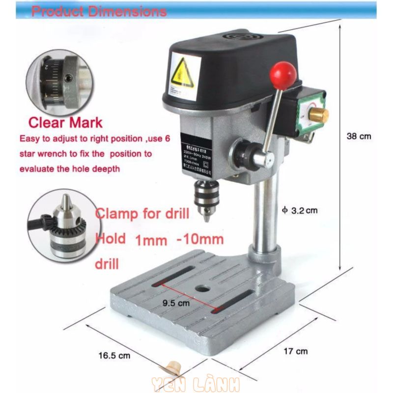 Máy khoan bàn mini đa năng V2 340W