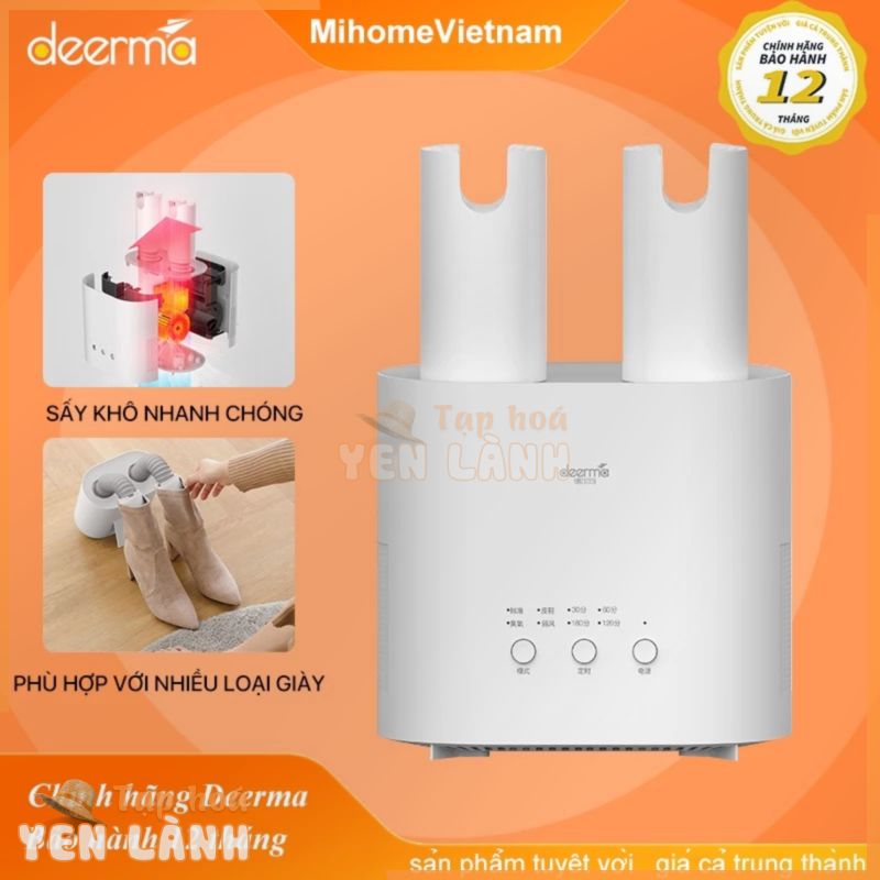 Máy sấy giày khử khuẩn thông minh Deerma HX10W , CHÍNH HÃNG BẢO HÀNH 12 Tháng