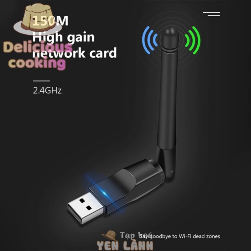 Thẻ Mạng Không Dây usb mini mt7601 150mbps rtl8188 Nhận Tín Hiệu wifi / laptop / pc / Máy Tính Để Bàn