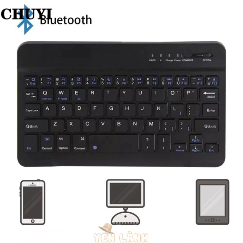 CHUYI Bàn Phím Bluetooth Không Dây Mini Đa Phương Tiện Có Thể Sạc Lại Cho Điện Thoại / Máy Tính Bảng / Laptop / Notebook