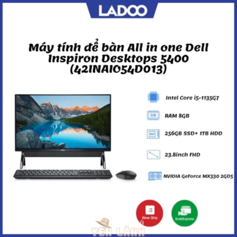 Máy tính để bàn All in one Dell Inspiron Desktops 5400 (42INAIO54D013)