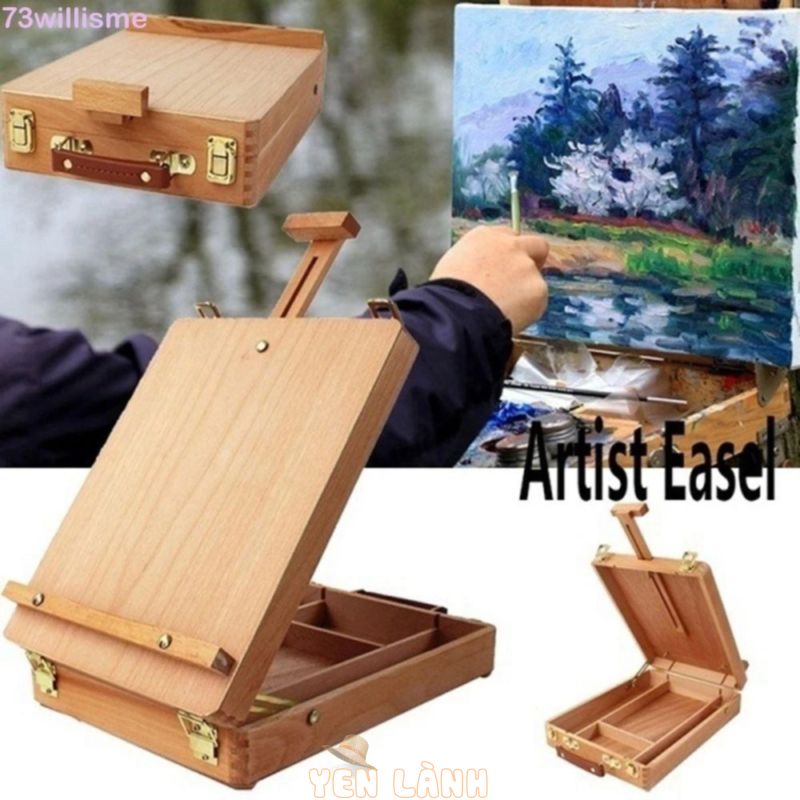 Willisme Easel Nghệ sĩ Bàn gỗ Máy tính để bàn Đồ dùng vẽ Tranh