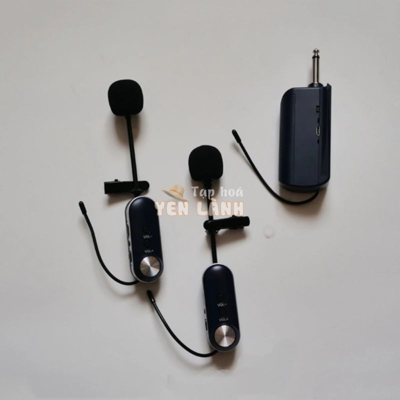 Micro Bluetooth Karaoke Cài Áo 2 Mic