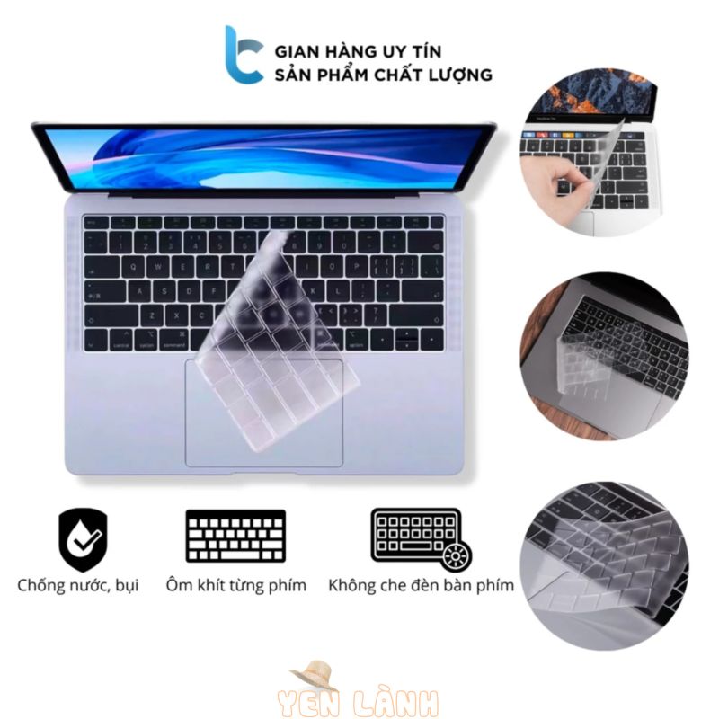 Lót Phím Trong Bảo Vệ Bàn Phím Macbook Chống Bụi Bẩn, Chống Nước, Không Che Đèn Bàn Phím Lucas