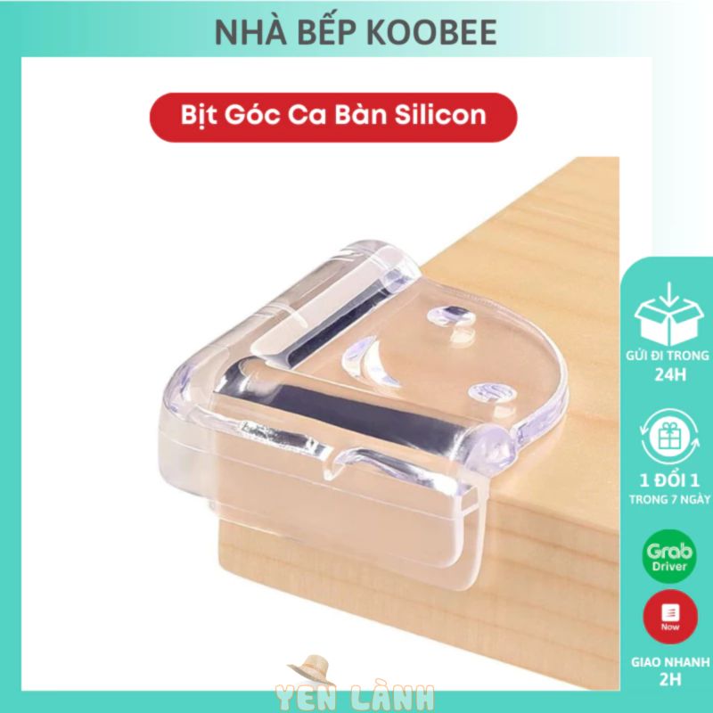 Miếng Bịt Góc Bàn Silicon KOOBEE Dán Góc Bàn, Bọc Góc Kính Hình Mặt Cười Chống Va Đập Tan Toàn Cho Bé (AT02)