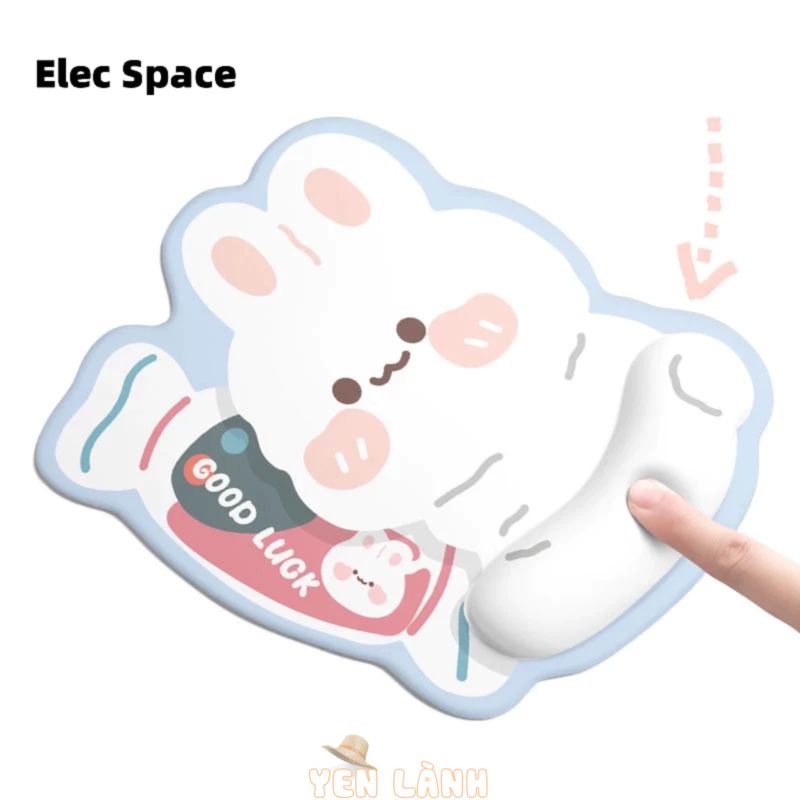 Elec Space Set miếng lót chuột và kê cổ tay bàn phím máy tính 3D hình mèo dễ thương