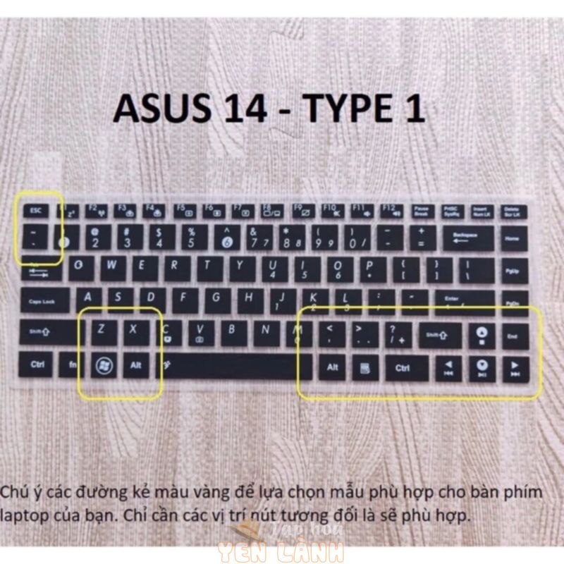 Miếng silicon phủ bàn phím laptop Asus 14 inch – Type 1