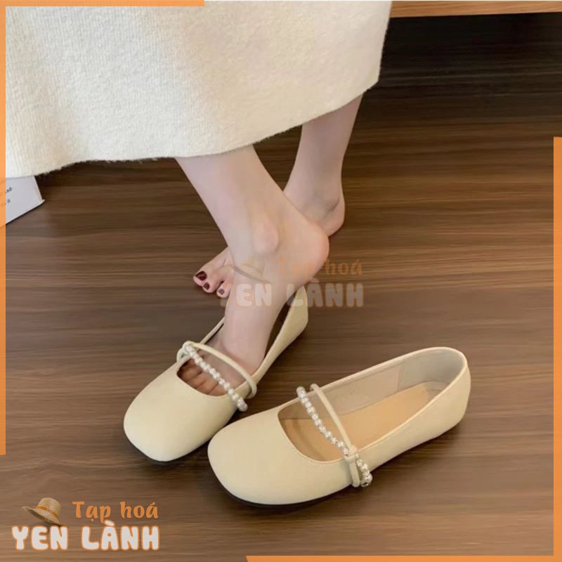 Giày Nữ Flat Mary Jane 2024 Phong Cách Mới Trắng / Mơ Thấy Giày Nữ Hàn Quốc Giày Đơn