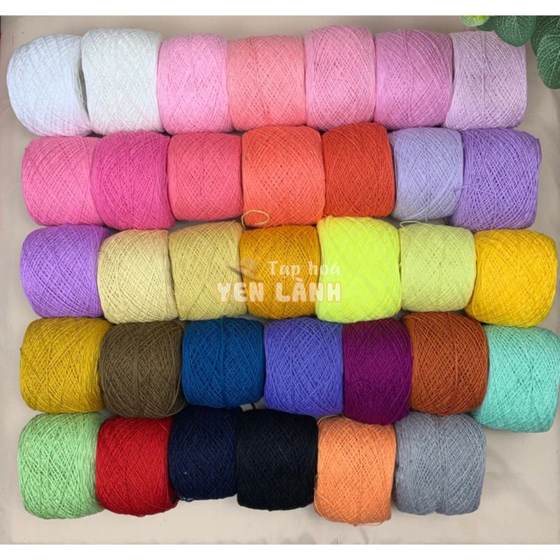 Sợi cotton Việt Nam 1mm móc váy, áo, áo dài, thú bông