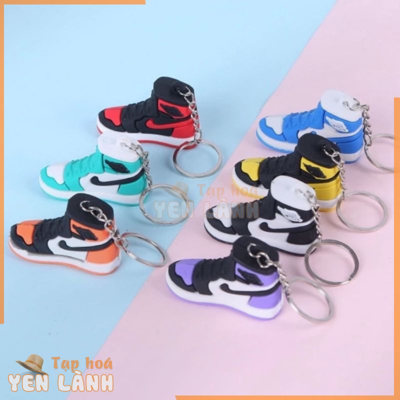 [ ́  ̉  ̂́ ] Móc khóa Giày Sneaker Nike Air Jordan 1 High – Hàng PVC dẻo cao cấp (ảnh thật)