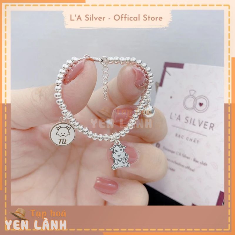 Lắc tay bi cho bé bạc ta. TẶNG thêm 2 thẻ charm và 1 chuông bạc ta theo yêu cầu. MUA 1 ĐƯỢC 3 – LA18