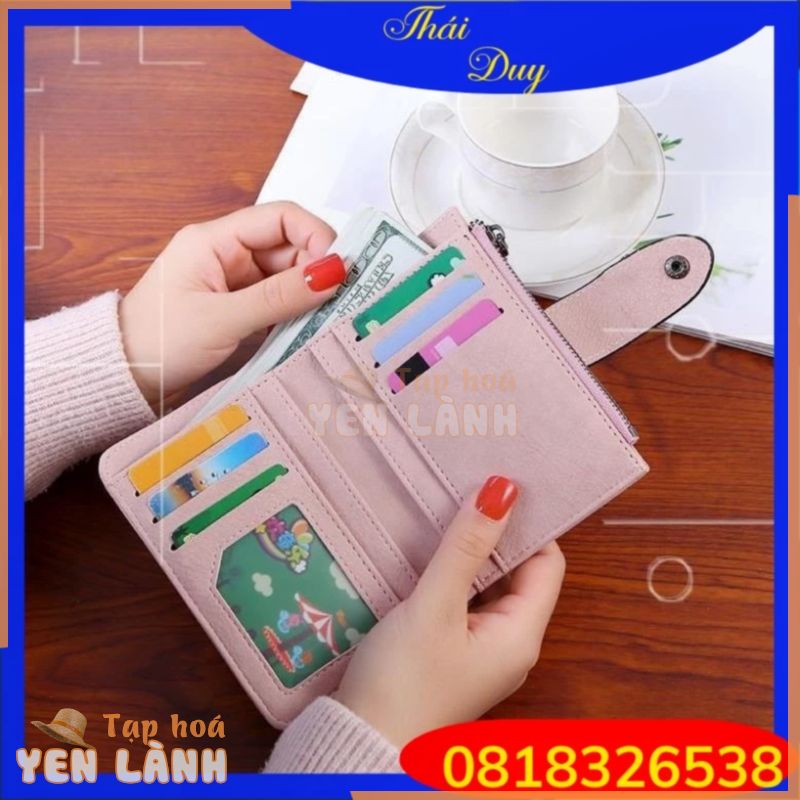 Ví nữ cầm tay da pu 14cm  Bạn có thể đưa tờ tiền, thẻ ngân hàng, thẻ kinh doanh. Thích hợp cho đi mua sắm, làm việc,…