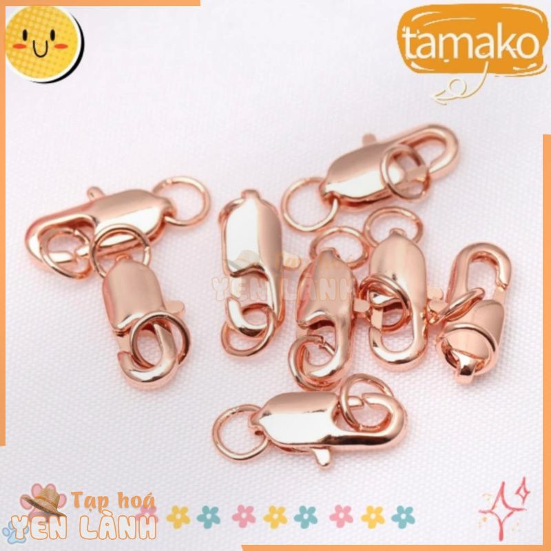 Tamako 1 Chiếc Khóa Tôm Hùm, Mạ Vàng Đồng Móc Chụp Mở Nhảy Nhẫn, Phụ Kiện Handmade 14K / 18K Khóa Mùa Xuân Vòng Tay Trang Sức Làm