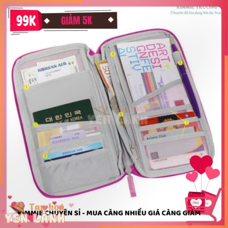 [MUA NHIỀU GIẢM GIÁ] [MÃ GIẢM KIMFAM5] Ví đựng passport du lịch