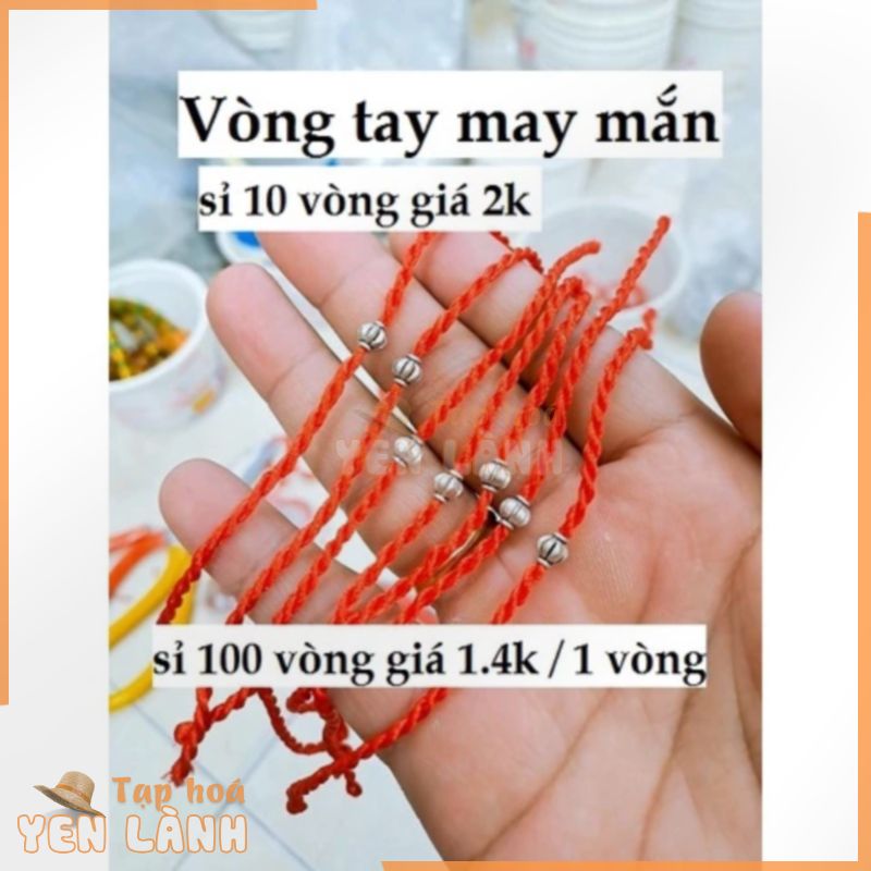 Vòng tay chỉ đỏ may mắn giá rẻ : 1 set 10 vòng = 20k [ giá chỉ 1.4k khi mua sl 100 vòng ]