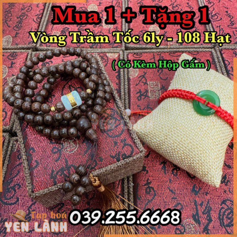 Vòng Tay Trầm Hương 108 Hạt – ( Mua 1 Tặng 1) Kèm Hộp vs Vòng Tay Như hình