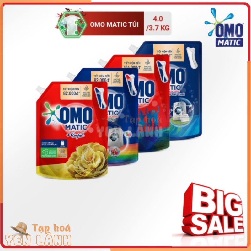 Nước Giặt OMO MATIC Túi 4Kg/3,7Kg/2.8kg