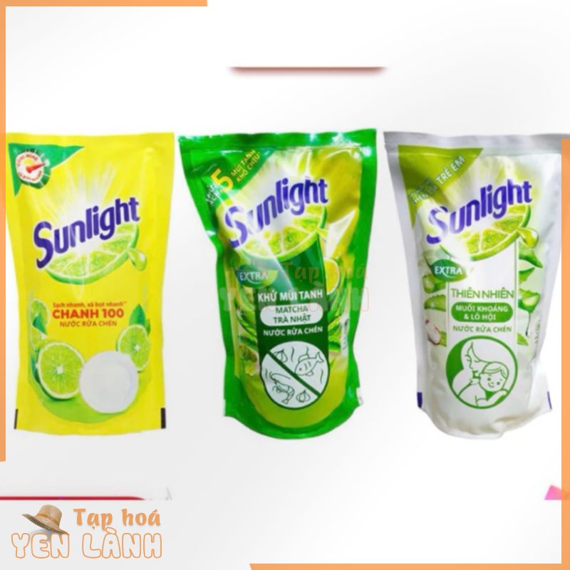 Nước Rửa Chén Sunlight Chanh/Trà Xanh Túi 750g