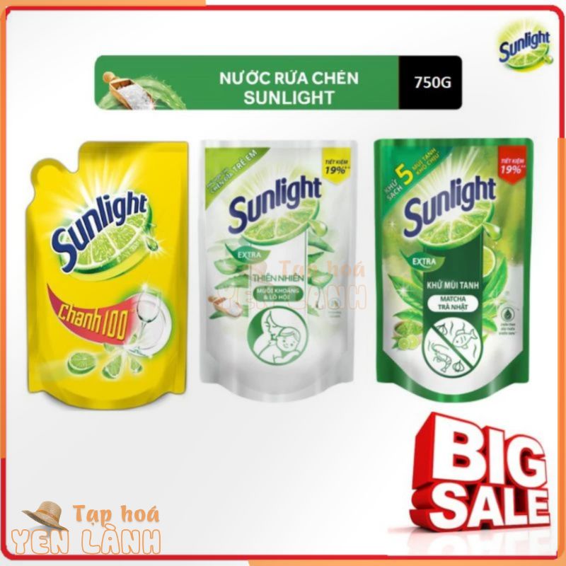 Nước Rửa Chén SUNLIGHT Túi 750g & 550g