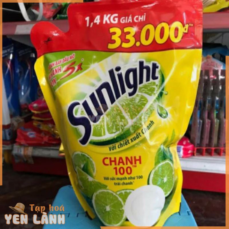 Nước Rửa Chén-Bát Sunlight Chanh Túi 1,4Kg