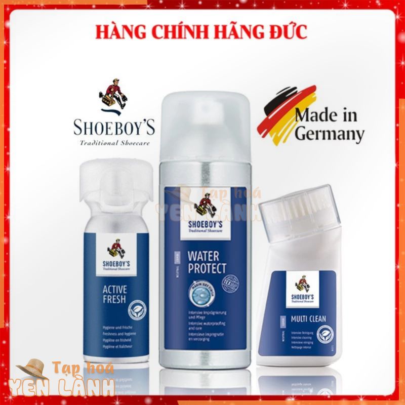 bàn nước Xịt Nano Chống Thấm Giày + Dung Dịch Vệ Sinh Giày + Xịt Khử Mùi Hôi Giày Shoeboy Chống Thấm Nước Tẩy Trắng