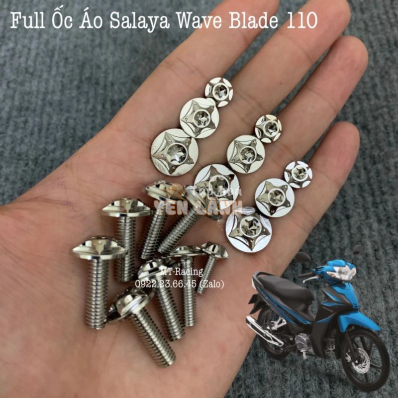 Full Ốc Áo Salaya Cho Wave Blade Chuẩn Inox 304 Không Gỉ Siêu Sáng