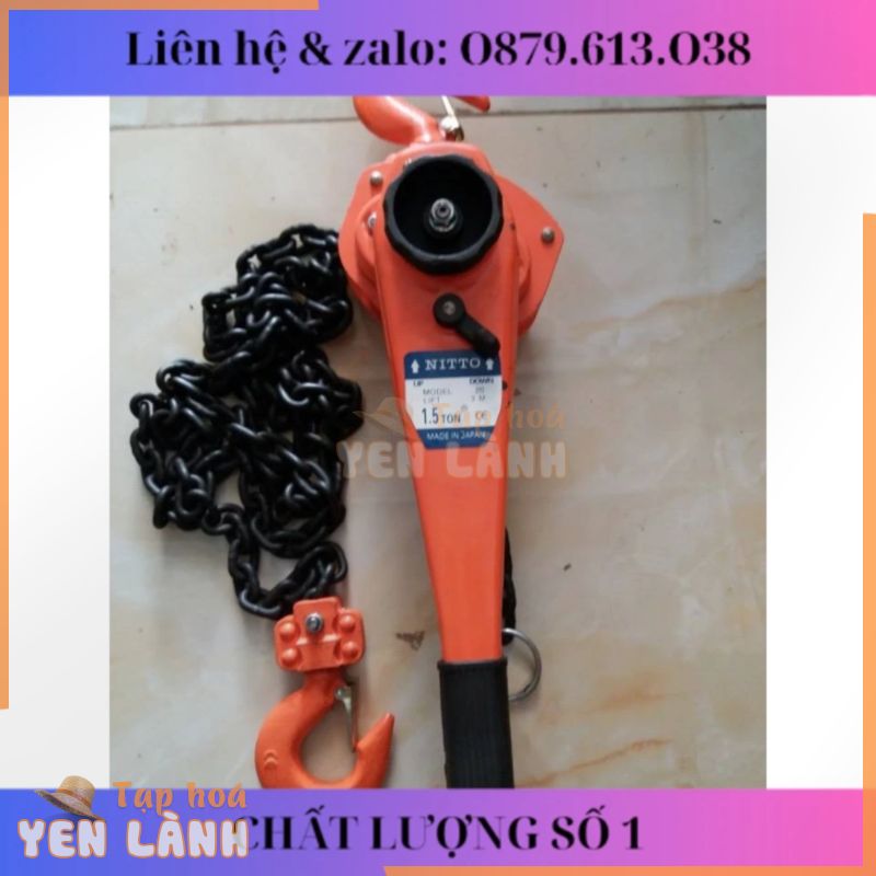 Palăng lắc tay xích Nitto 2 tấn – 1.5 mét/ Palang xích lắc tay Nitto 2 tấn – 1.5 mét (4)