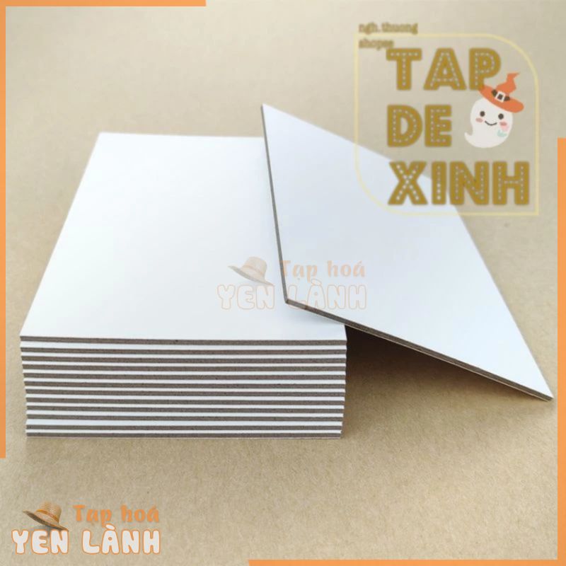 Set gói 3 Phôi Giấy Bồi Bìa card A5 A6 làm thiệp nổi popup 1mm 1.5mm 2 mm trơn bóng bán lẻ 3 pack 1 túi. 600gsm 700gsm.