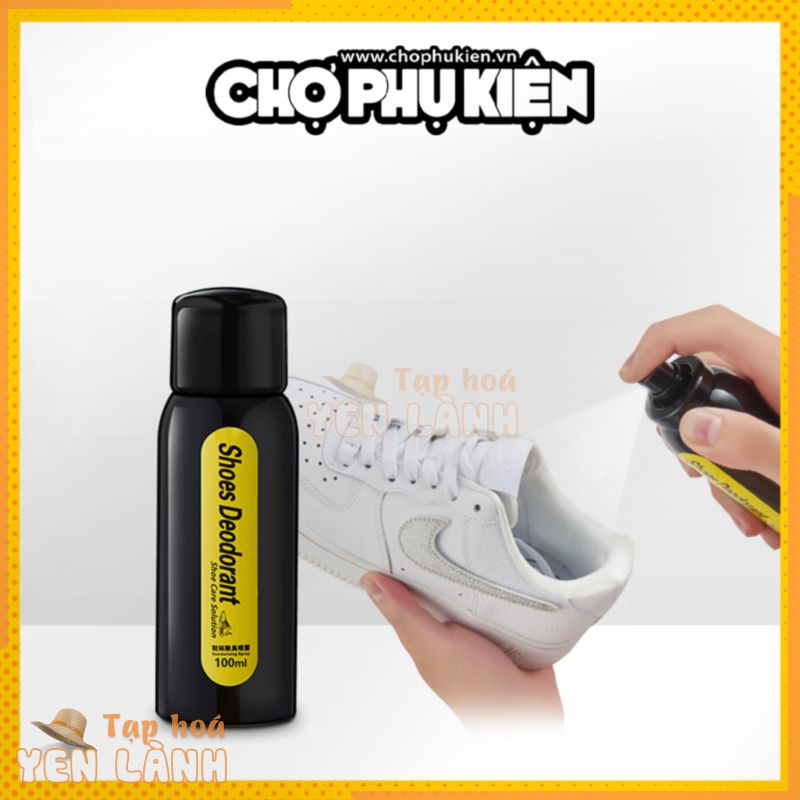 Xịt khử mùi giày dép Shoes Deodorant 100ml khử mùi mồ hôi chống oxy hóa