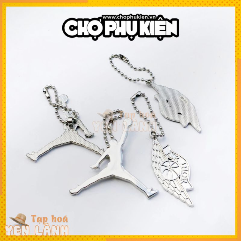 Phụ kiện trang trí giày – Tag treo kim loại biểu tượng Jumpman & Wings cho giày, balo