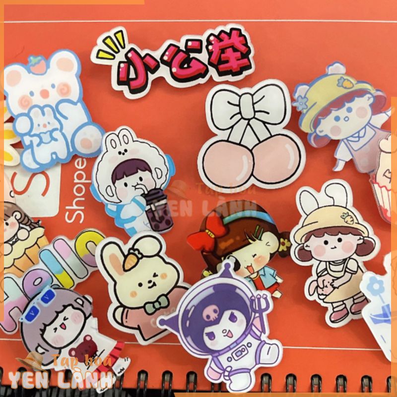 Phụ kiện stickers pin cài áo trang trí cute túi xách ba lô cặp đi học đi chơi ST01