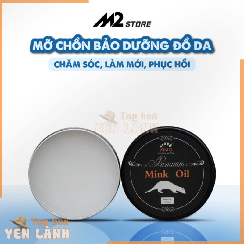 Mink oil mỡ chồn XIMO chuyên bảo dưỡng chăm sóc đồ da, làm mới, phục hồi giày da, túi xách, áo da, ví da, ghế sofa XI01