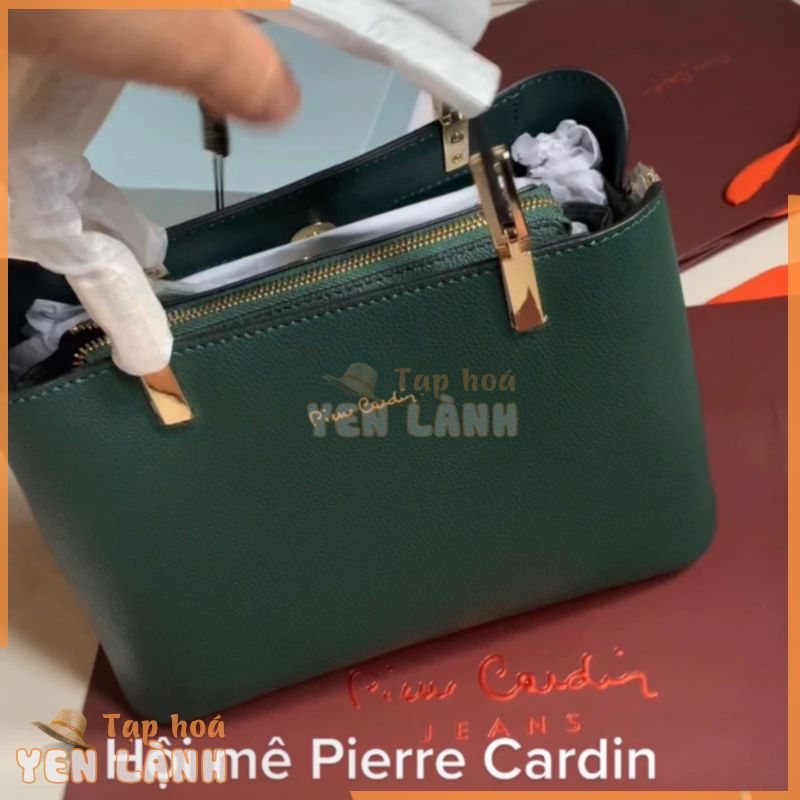 túi xách nữ Pierre cardin màu xanh da bò cao cấp chính hãng