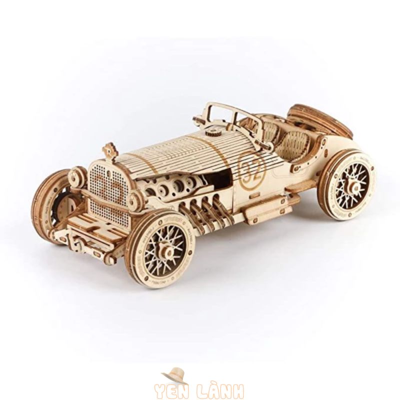 Đồ Chơi Lắp Ráp DIY 3D Bằng Gỗ Mô Hình ROBOTIM Xe Ôtô Cổ Điển V8 Grand Prix Car MC401 Quà Tặng Trang Trí Để Bàn Độc Lạ