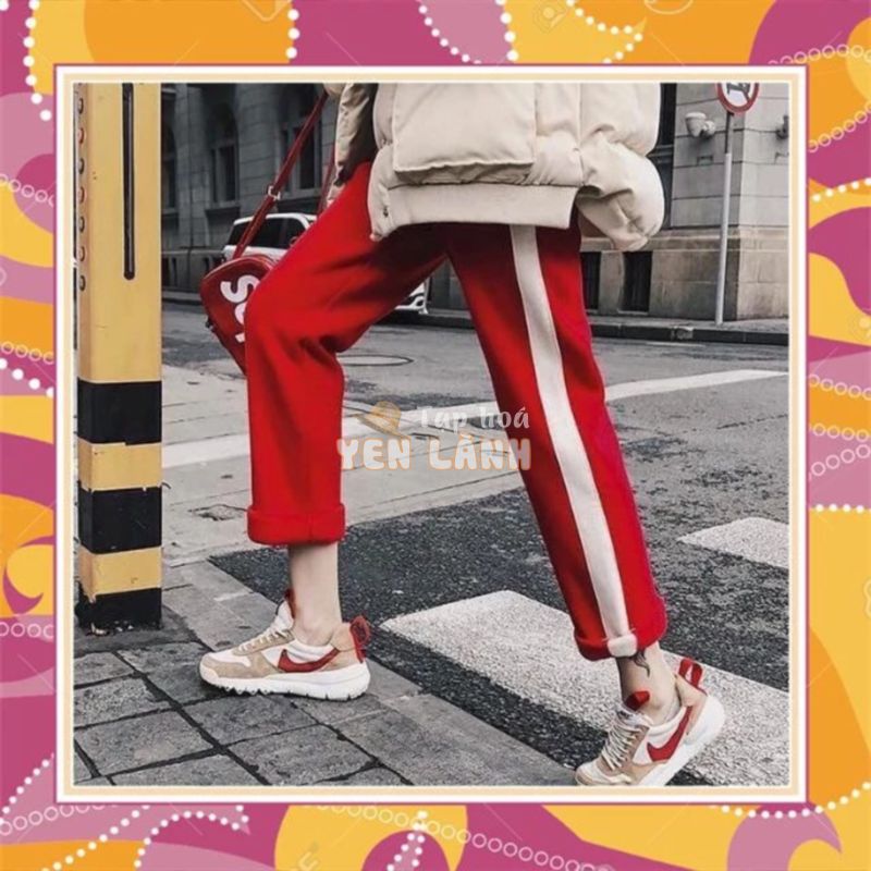 [SALE KHỦNG 50%] QUẦN 1 SỌC ĐỎ – 1 LINE PANTS RED UNISEX , Thời Trang Nữ 2019