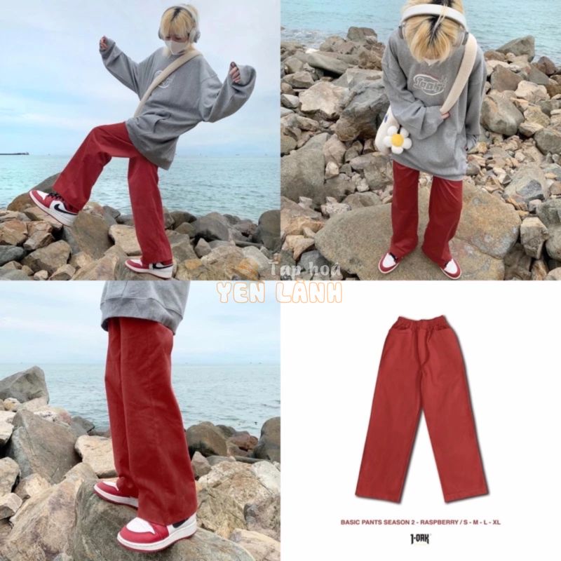 BASIC PANTS SEASON 2 RASPBERRY – QUẦN ỐNG RỘNG 1-OAK