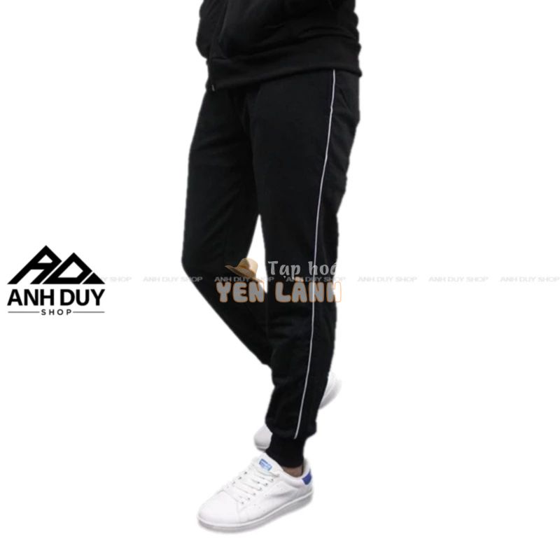 Quần Jogger Nam Nữ 1 Sọc Nhỏ Thun Poly Phong Cách Thể Dục Thể Thao Năng Động Cá Tính Unisex ANH DUY SHOP JG21