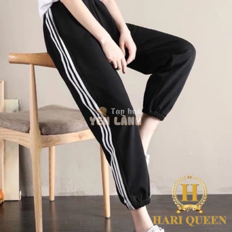 Quần thun nữ 3 sọc bo ống HARIQUEEN