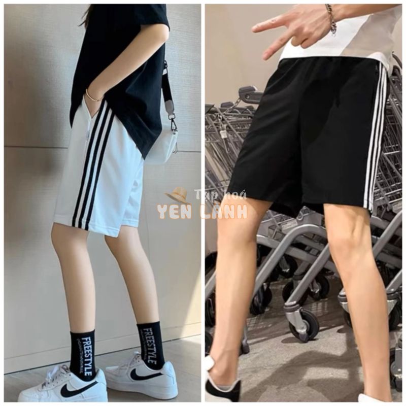 Quần short 3 sọc nam nữ unisex, quần đùi cao cấp, đi chơi đi học, dễ phối đồ