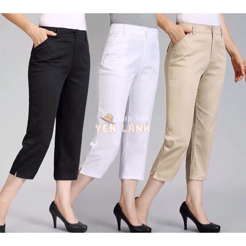 QUẦN BAGGY KAKI NỮ 9 TẤC LƯNG THUN THANH LỊCH, THOẢI MÁI.