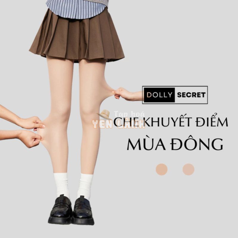 Quần Tất Da Chân 100D 2 Lớp Che Khuyết Điểm Mùa Đông DOLLY SECRET Giữ Ấm Siêu Dai T40